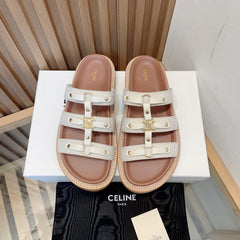 TIPPI SLIDE IN CANVAS & CALFSKIN NATURAL WHITE