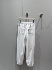 CC 25 Cropped Pant White Cotton