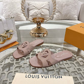 ISOLA FLAT SLIDE IN DUSTY PINK CALFSKIN