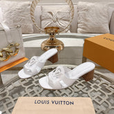 ISOLA HIGH 55 MM MULE IN WHITE CALFSKIN