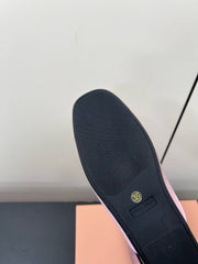 BOW MULES IN DUST PINK SUEDE