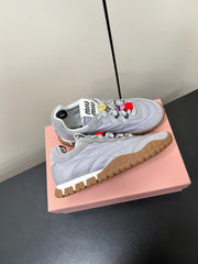 TYRE SNEAKERS IN GREY TECHNICAL FABRIC AND SUEDE WITH STICKER