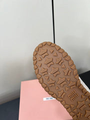 TYRE SNEAKERS IN OFF WHITE TECHNICAL FABRIC AND SUEDE WITH STICKER