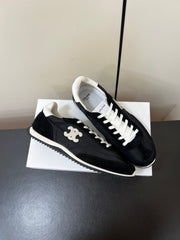 CELINE 25S RACER FORREST GUMP SNEAKERS IN BLACK MERCERIZED CALFSKIN