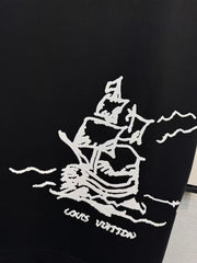 LV T-SHIRT IN BLACK COTTON FABRIC 238921