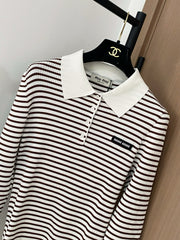 MIUMIU LONG-SLEEVE KNIT POLO STYLE 265