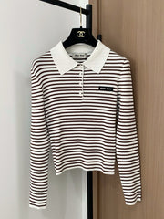 MIUMIU LONG-SLEEVE KNIT POLO STYLE 265