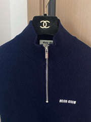 MIUMIU SHORT-SLEEVE KNIT TOP STYLE 264