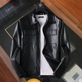 LV BLACK LAMBSKIN SHIRT JACKET 238998