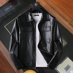 LV BLACK LAMBSKIN SHIRT JACKET 238998