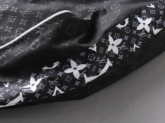 LV HOODED JACKET BLACK MIX WHITE MONOGRAM 239001