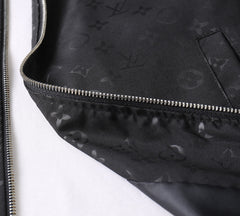 LV HOODED JACKET BLACK MIX WHITE MONOGRAM 239001