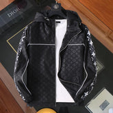 LV HOODED JACKET BLACK MIX WHITE MONOGRAM 239001