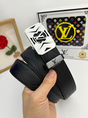 LV 25S BELT 35 MM IN BLACK CALFSKIN 593218