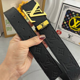 LV 25S BELT 38 MM IN BLACK CALFSKIN 593277