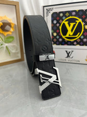 LV 25S BELT 38 MM IN BLACK CALFSKIN 593278