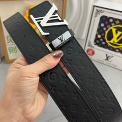 LV 25S BELT 38 MM IN BLACK CALFSKIN 593278