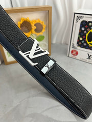 LV 25S BELT 38 MM IN BLACK CALFSKIN 593289