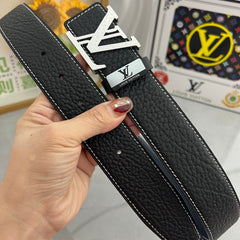 LV 25S BELT 38 MM IN BLACK CALFSKIN 593289
