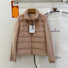 MONCLER 25S WOOL CARDIGAN IN PINK 067