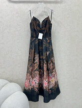 ZIMMERMANN STRAIGHT TUBE DRESS WITH HERRINGBONE PATTERN 269368