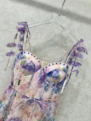 ZIMMER NEW STYLE FLORAL HALTER DRESS 272271