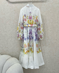 ZIMMERMANN LONG DRESS WITH A STAND COLLAR 275117