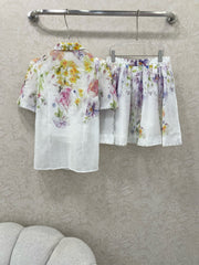 ZIMMERMANN SET OF SHORT-SLEEVE SHIRT AND TAILORED SHORTS 275122