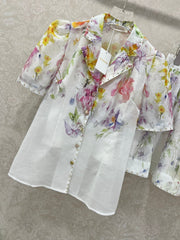 ZIMMERMANN SET OF SHORT-SLEEVE SHIRT AND TAILORED SHORTS 275122