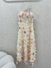 ZIMMERMANN TUBE DRESS WITH 3D FLORAL PATTERN 275124