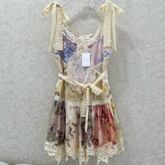 ZIMMERMANN SLEEVELESS HALTER DRESS WITH V-NECK 275127