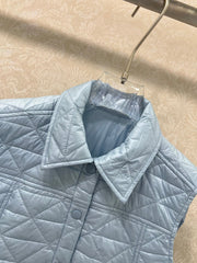 MONCLER 25S DOWN VEST IN BLUE 098