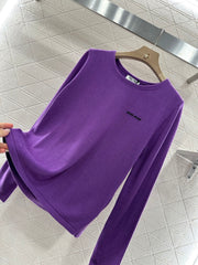 MIU 25S TEXT LOGO KNIT TOP 265531