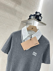 MIU 25S TWO PIECE KNIT JACKET 265538