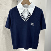 MIU 25S TWO PIECE KNIT JACKET 265536