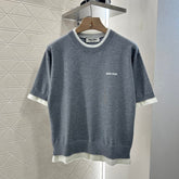 MIUMIU SHORT-SLEEVE KNIT TOP 276490