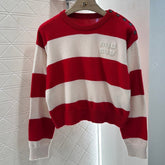 MIUMIU STRIPED CREW NECK SWEATER 276681