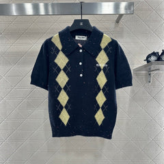 MIUMIU SHORT-SLEEVE KNIT TOP STYLE 22