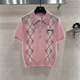 MIUMIU SHORT-SLEEVE KNIT TOP STYLE 24