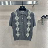 MIUMIU SHORT-SLEEVE KNIT TOP STYLE 23