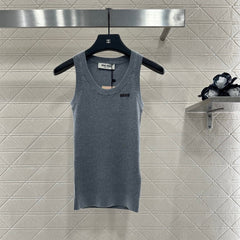 MIUMIU SLEEVELESS KNITTED SWEATER STYLE 114