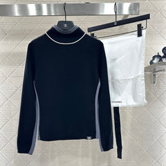 CHANEL 25S HIGH-NECK PULLOVER SWEATER 350