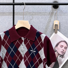 MIUMIU KNIT POLO SHIRT STYLE 395