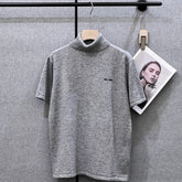 MIUMIU SHORT-SLEEVE TURTLENECK KNIT TOP STYLE 389