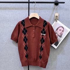 MIUMIU SHORT-SLEEVE KNIT TOP STYLE 365