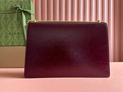 DIONYSUS LAGRE SHOULDER BAG 42 IN ROSSO ANCORA RED GG GLOSSY LAMBSKIN