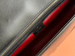 MARMONT SHOULDER BAG 40 IN BLACK CALFSKIN GOLD CHAIN