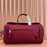 GG SMALL DUFFLE BAG 42 IN ROSSO ANCORA RED GG CANVAS