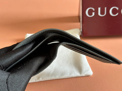 INTERIOR GG BI-FOLD WALLET 11 IN GREY CALFSKIN