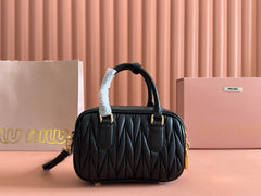ARCADIE MATELASSÉ BAG 19 IN BLACK LAMBSKIN GOLD HARDWARE